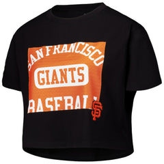 Black San Francisco Giants Pro Standard Women's Made To Play Boxy Cropped T-Shirt