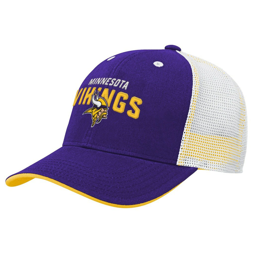 Youth Core Lockup Trucker Adjustable Hat - Minnesota Vikings Hats