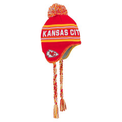 Youth Jacquard Tassel Knit Hat with Pom - Kansas City Chiefs Hats