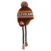 Youth Jacquard Tassel Knit Hat with Pom - Cleveland Browns Hats