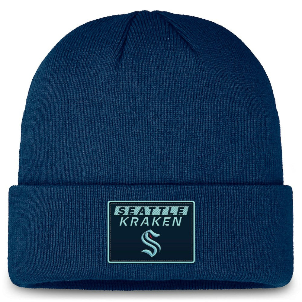 NHL Seattle Kraken Fanatics Authentic Pro Cuffed Knit Hat