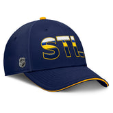 NHL St. Louis Blues Fanatics Authentic Pro Rink Team Code Flex Hat