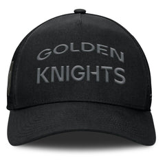 NHL Vegas Golden Knights Fanatics Authentic Pro Road Stack Text A-Frame Adjustable Hat