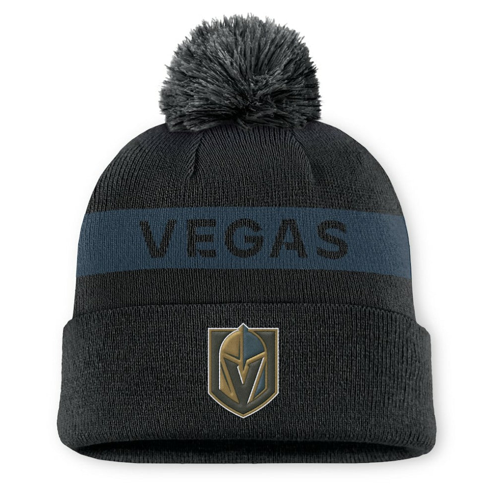 NHL Vegas Golden Knights Fanatics Women's Authentic Pro Rink Cuffed Knit Hat with Pom
