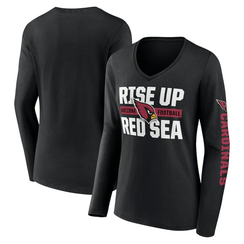 Hometown Sweep Long Sleeve V-Neck T-Shirt - Arizona Cardinals T-shirts