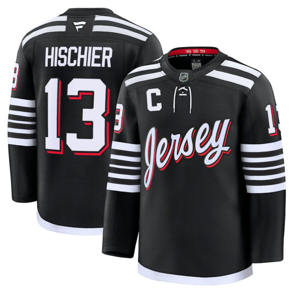 NHL Nico Hischier New Jersey Devils Fanatics Alternate Premium Jersey