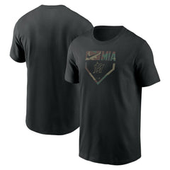 Black Miami Marlins Nike Camo T-Shirt
