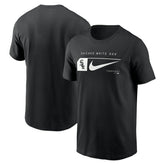 Black Chicago White Sox Nike Fashion Graphic Swoosh T-Shirt