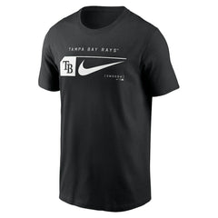 Black Tampa Bay Rays Nike Fashion Graphic Swoosh T-Shirt