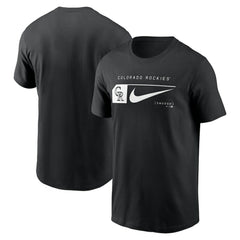 Black Colorado Rockies Nike Fashion Graphic Swoosh T-Shirt