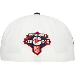 White/Navy Boston Red Sox New Era Major Sidepatch 59FIFTY Fitted Hat