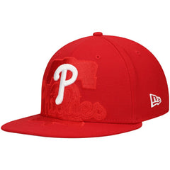 Red Philadelphia Phillies New Era Shadow Logo 59FIFTY Fitted Hat
