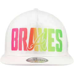 White Atlanta Braves New Era Spring Spectrum Golfer Snapback Hat