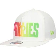 White Philadelphia Phillies New Era Spring Spectrum Golfer Snapback Hat