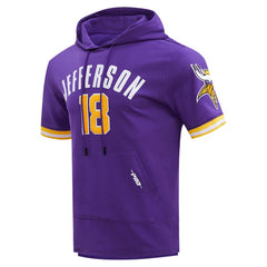 Justin Jefferson Pro Standard Player Name & Number Hoodie T-Shirt - Minnesota Vikings Hoodies