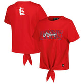 Red St. Louis Cardinals The Wild Collective Women's Twist Front T-Shirt