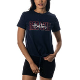 Navy Boston Red Sox The Wild Collective Women's Twist Front T-Shirt