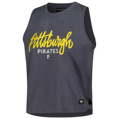 Charcoal Pittsburgh Pirates The Wild Collective Women's Side Knot Tank Top