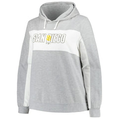Heather Gray Profile San Diego Padres Women's Plus Size Pullover Hoodie