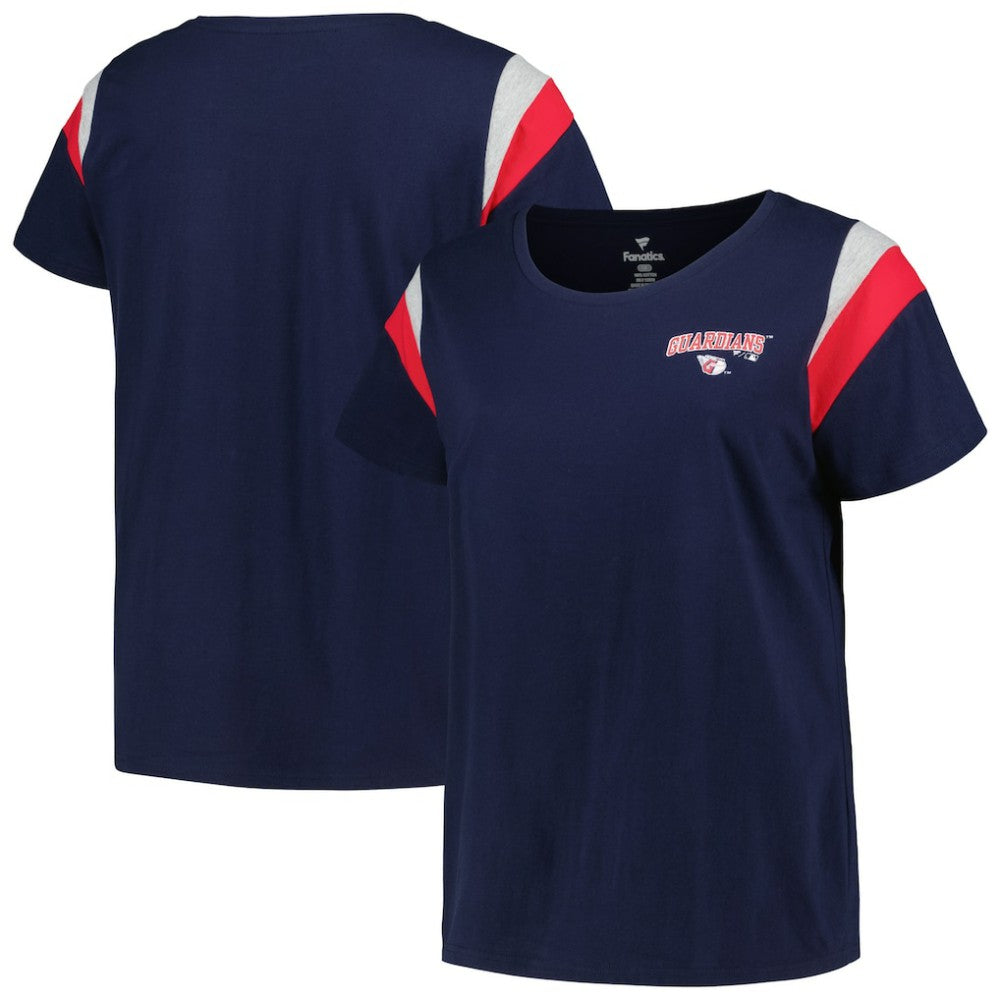 Navy Cleveland Guardians Profile Women's Plus Size Scoop Neck T-Shirt