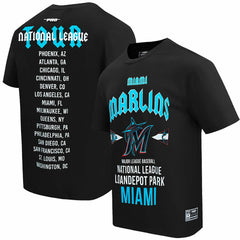 Black Miami Marlins Pro Standard Oversized City Tour T-Shirt