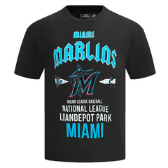 Black Miami Marlins Pro Standard Oversized City Tour T-Shirt