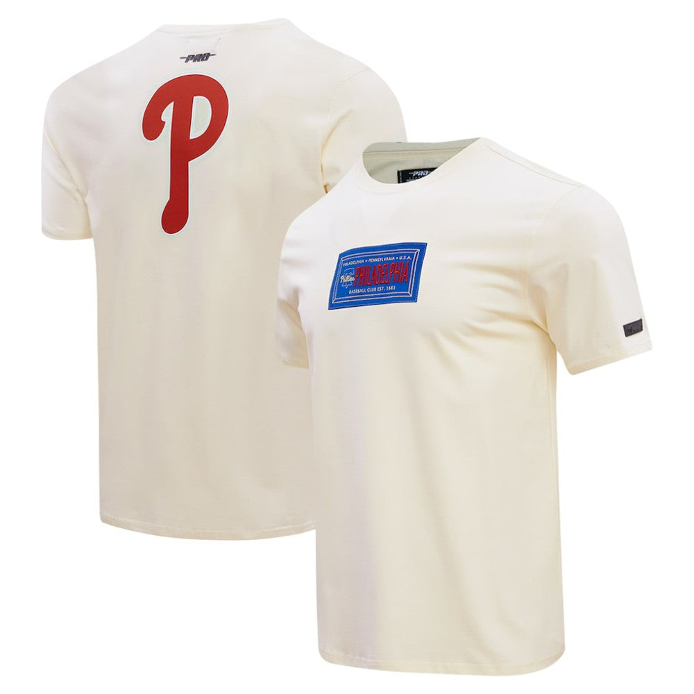 Cream Philadelphia Phillies Pro Standard Club Member Badge T-Shirt