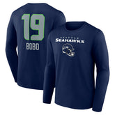 Jake Bobo Team Wordmark Player Name & Number Long Sleeve T-Shirt - Seattle Seahawks T-shirts