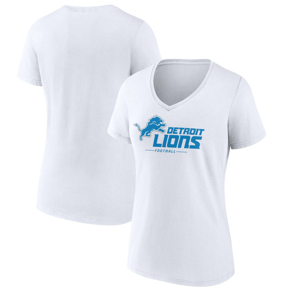 Women's Lock Up V-Neck T-Shirt - Detroit Lions T-shirts