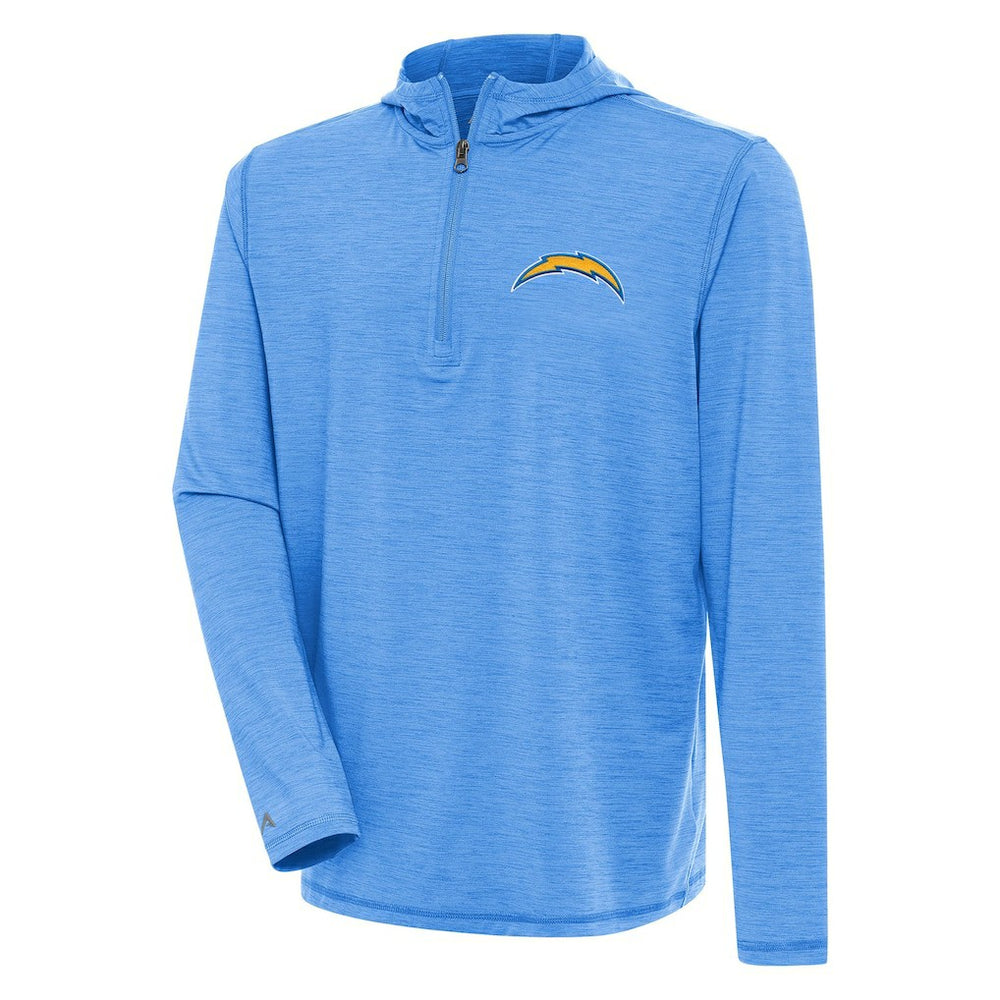 Antigua Tidy Quarter-Zip Pullover Hoodie - Los Angeles Chargers Hoodies