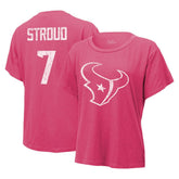 C.J. Stroud Majestic Threads Women's Name & Number T-Shirt - Houston Texans T-shirts
