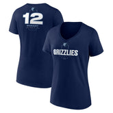 Ja Morant Memphis Grizzlies Women's Behind The Back Name & Number V-Neck T-Shirt
