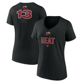 Bam Adebayo Miami Heat Women's Behind The Back Name & Number V-Neck T-Shirt