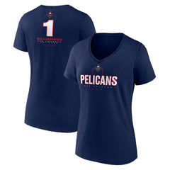 Zion Williamson New Orleans Pelicans Women's Behind The Back Name & Number V-Neck T-Shirt