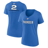 Shai Gilgeous-Alexander Oklahoma City Thunder Women's Behind The Back Name & Number V-Neck T-Shirt
