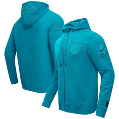 Pro Standard Triple Tonal Full-Zip Hoodie - Miami Dolphins Hoodies