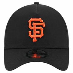 Black San Francisco Giants New Era Team Color A-Frame 9FORTY Adjustable Hat