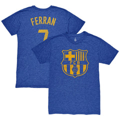Ferran Torres Barcelona 1863FC Player Name & Number Twisted Tri-Blend Slub T-Shirt