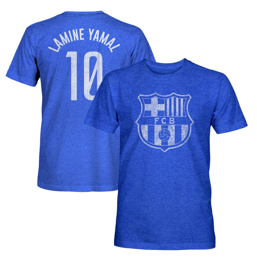 Lamine Yamal Barcelona 1863FC Player Name & Number Twisted Tri-Blend Slub T-Shirt