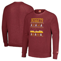 Denver Nuggets Homage Unisex Holiday Tri-Blend Raglan Pullover Sweatshirt sale