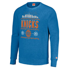 New York Knicks Homage Unisex Holiday Raglan Pullover Sweatshirt