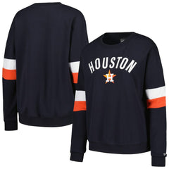 Navy Houston Astros New Era Women's Game Day Crew Pullover Sweatshirt