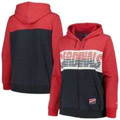 Red St. Louis Cardinals New Era Women's Plus Size Color Block Full-Zip Hoodie
