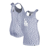 Royal Los Angeles Dodgers New Era Women's Space Dye Keyhole Back Tank Top