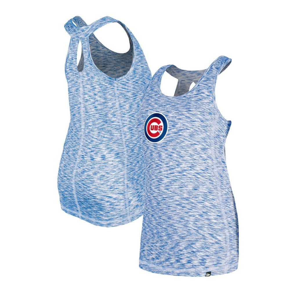 Royal Chicago Cubs New Era Women's Space Dye Keyhole Back Tank Top