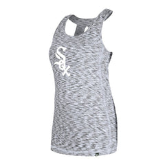 Black Chicago White Sox New Era Women's Space Dye Keyhole Back Tank Top