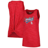 Red St. Louis Cardinals New Era Women's Space-Dye Active Tank Top