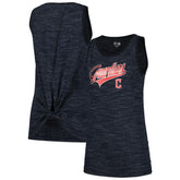 Navy Cleveland Guardians New Era Women's Space-Dye Active Tank Top