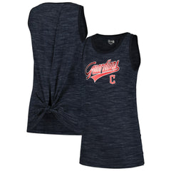 Navy Cleveland Guardians New Era Women's Space-Dye Active Tank Top