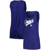 Royal Los Angeles Dodgers New Era Women's Space-Dye Active Tank Top